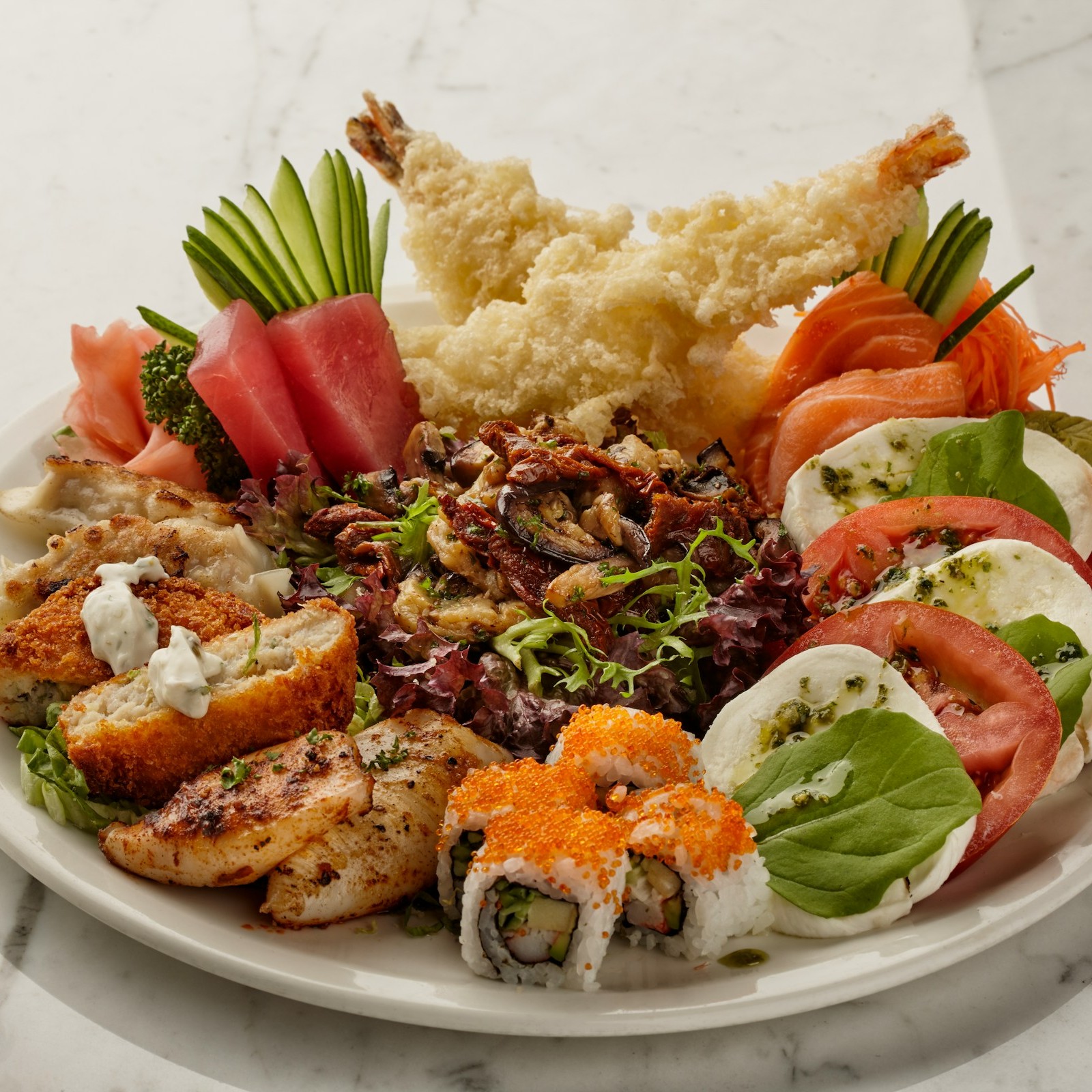 Photo of beautifully
            arranged food